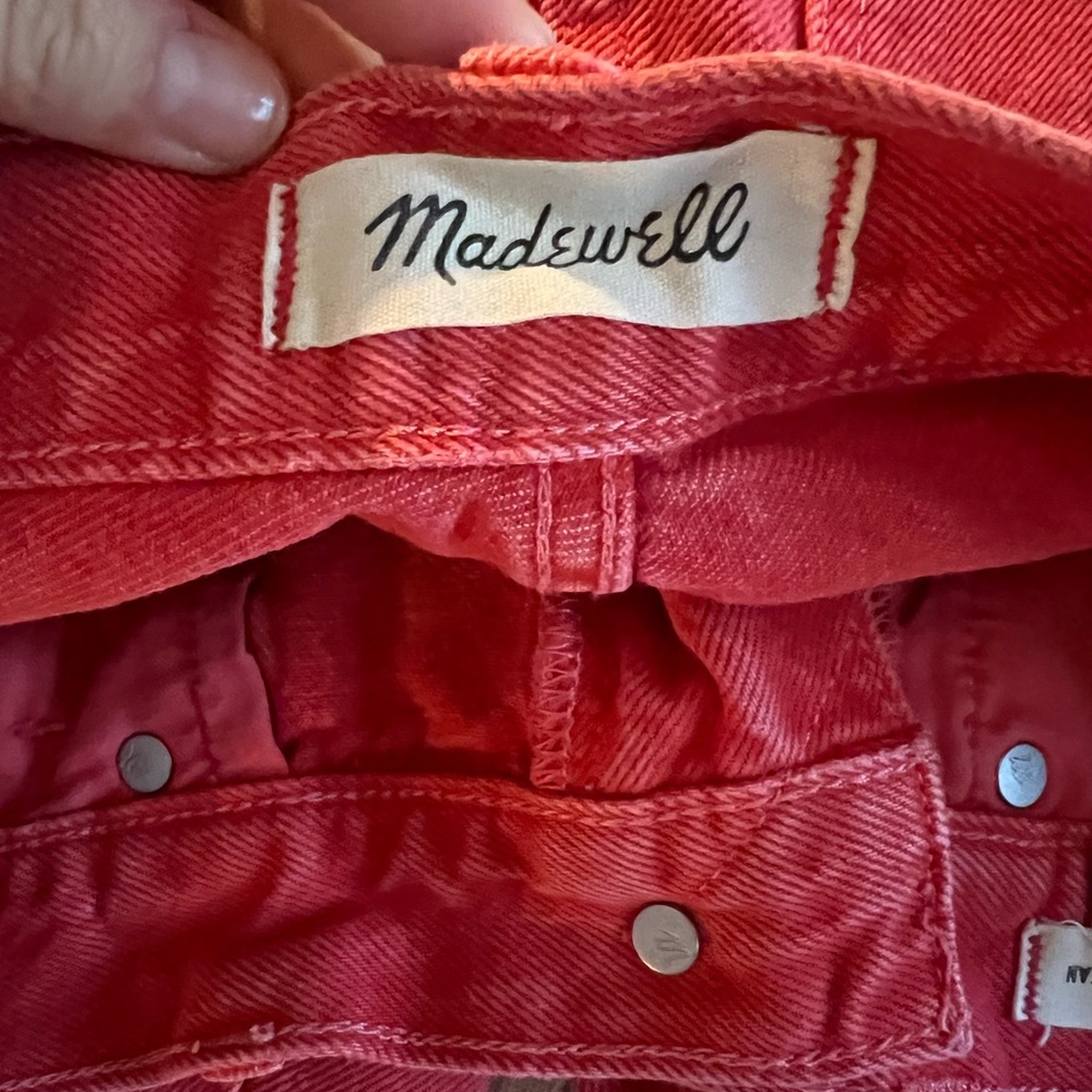 Madewell Red Denim Jacket